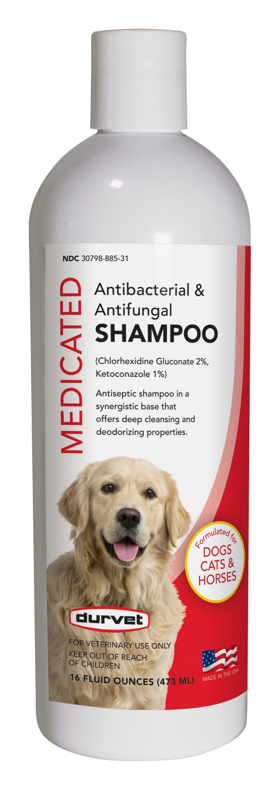 Løs Whirlpool Withered Medicated Antibacterial and Antifungal Shampoo - Durvet