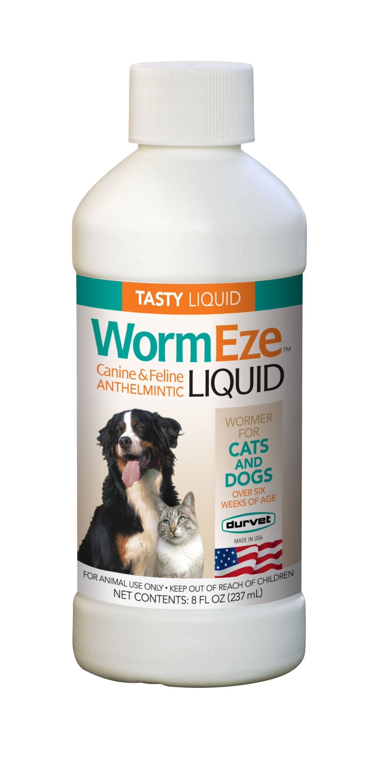 WormEze Liquid for Dogs Cats Durvet