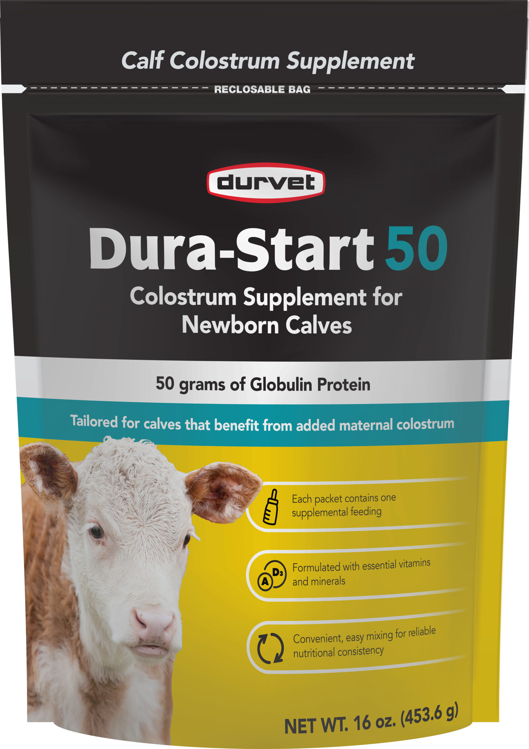 Dura-Start 50 16oz Colostrum Supplement for Newborn Calves